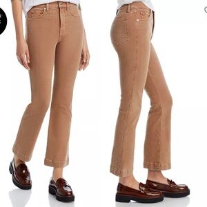 Veronica Beard NWT Carson High Rise Ankle Flare Leg Jeans in Tan Sierra size 27